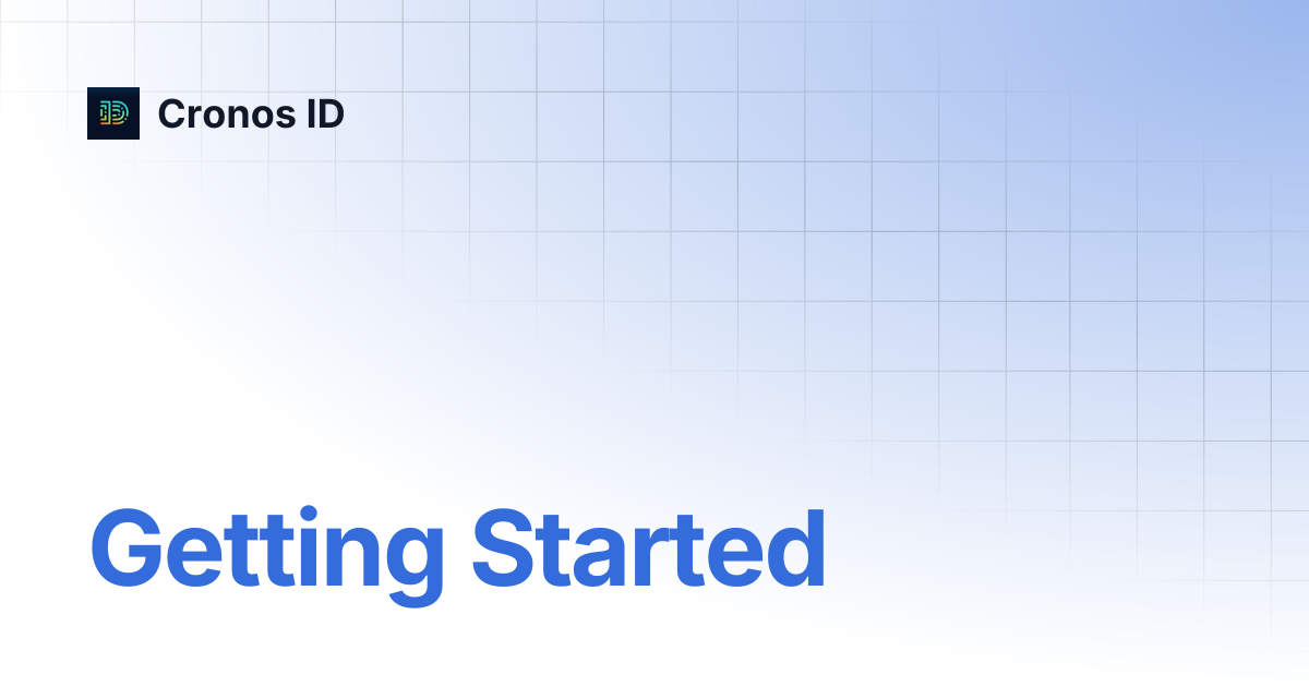 Getting Started | Cronos ID